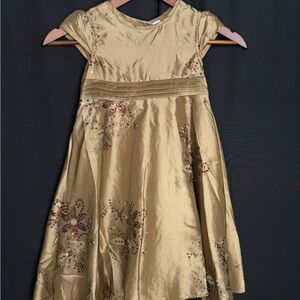 Elegant Gold Kids Dress